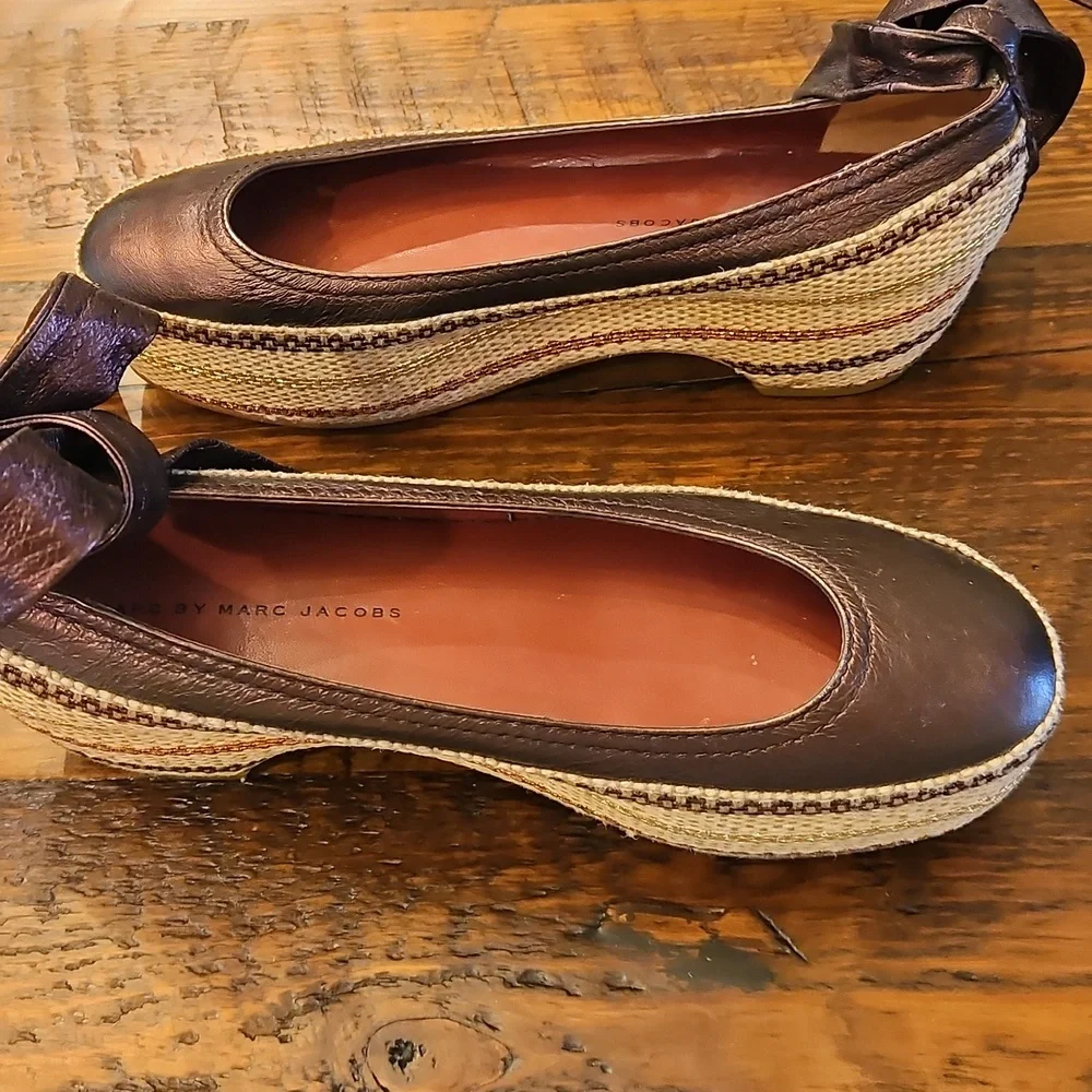 Marc By Marc Jacobs Metallic Brown Espadrilles